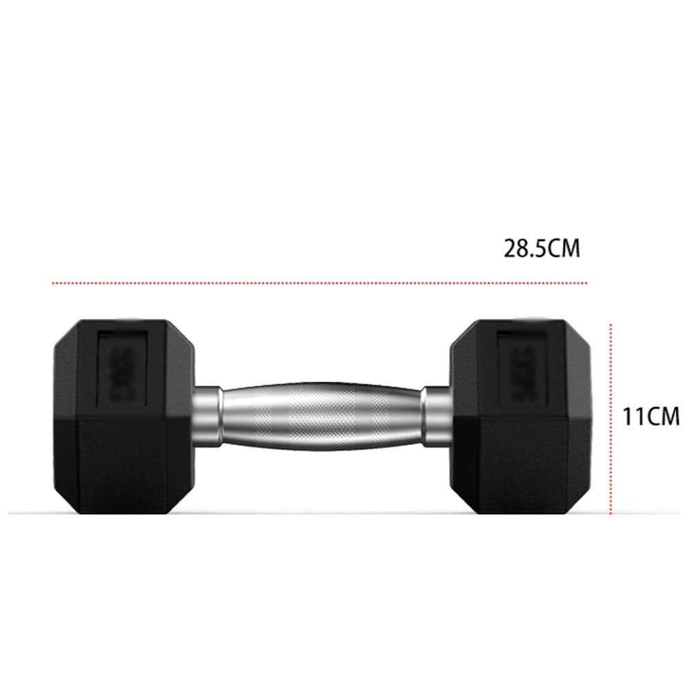 10kg Rubber Hex Dumbbell
