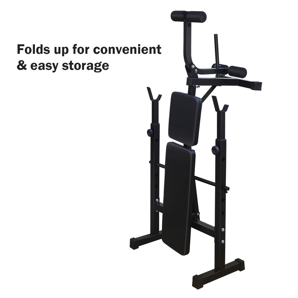 text Bench Press Set with Squat Rack