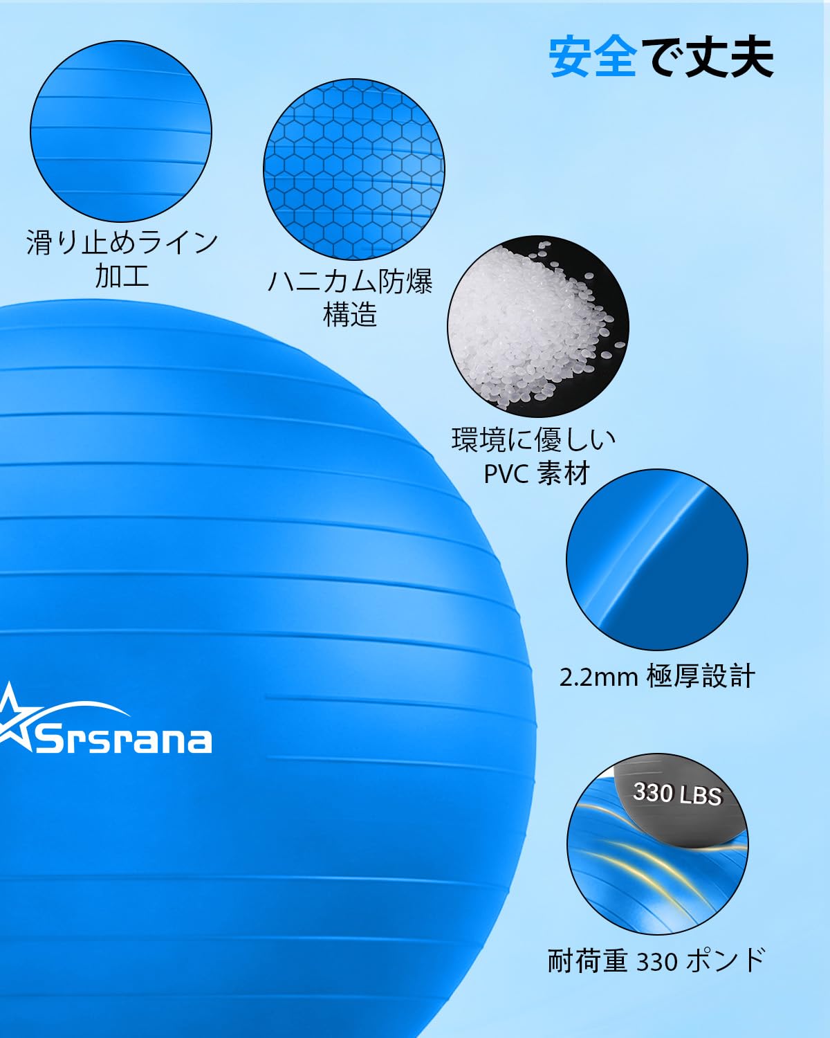 Anti-Burst Exercise Ball