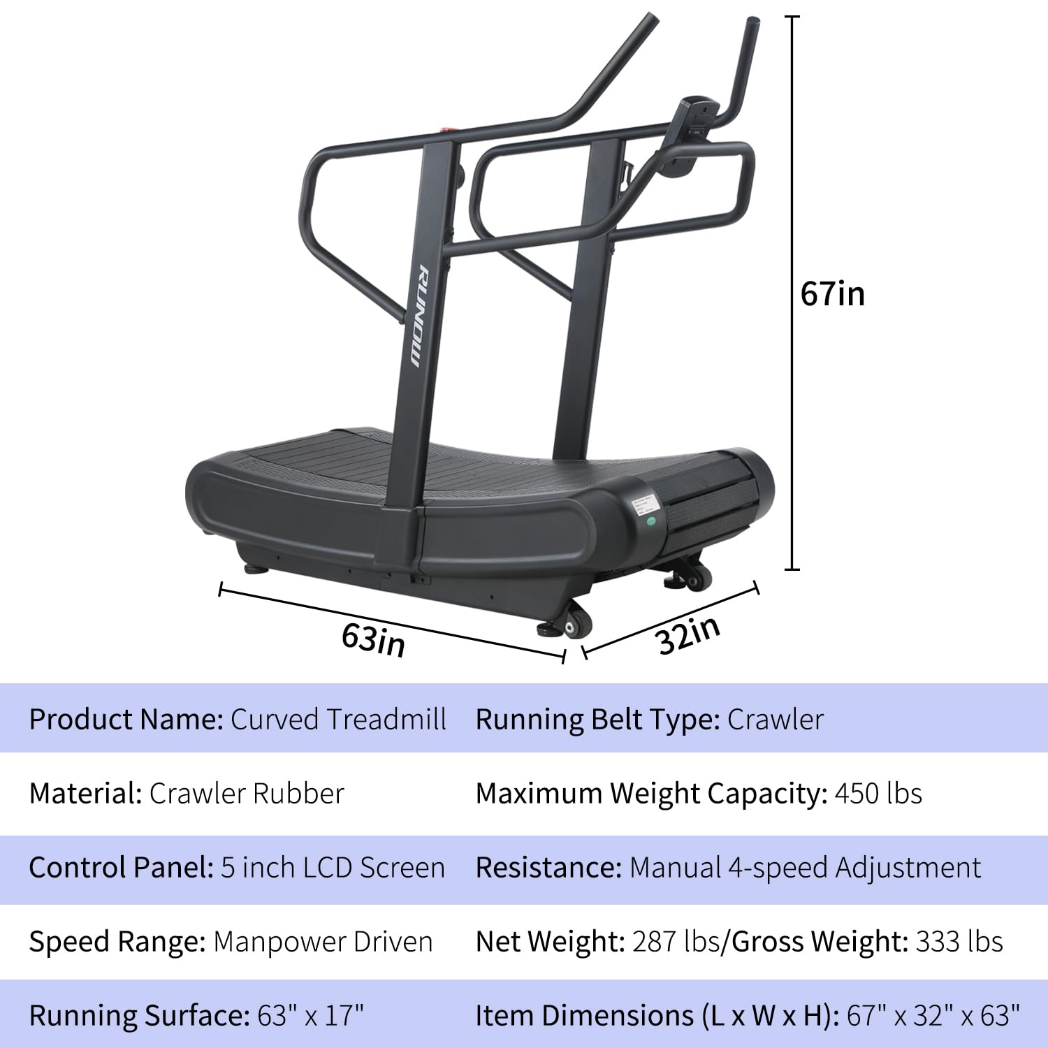 Curved Manual Treadmill