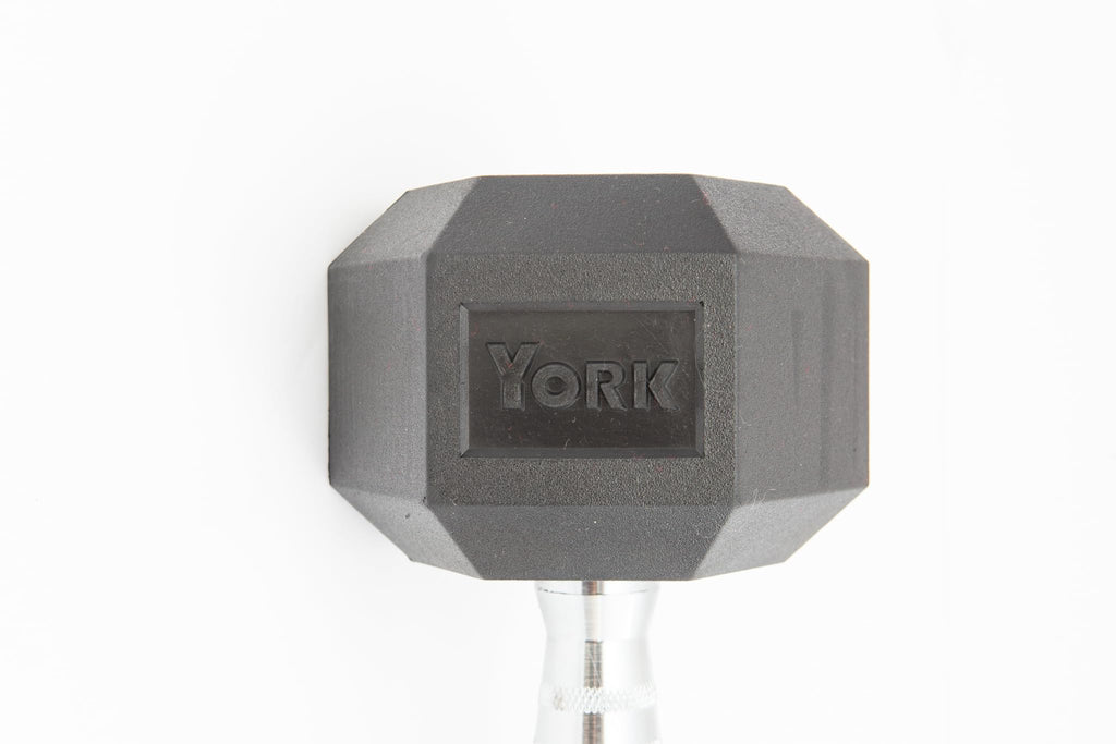 95LB Rubber Hex Dumbbell Set