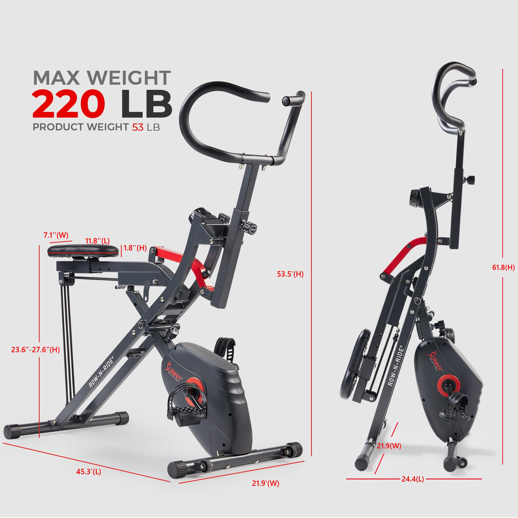 2-in-1 Exercise Bike & Rower