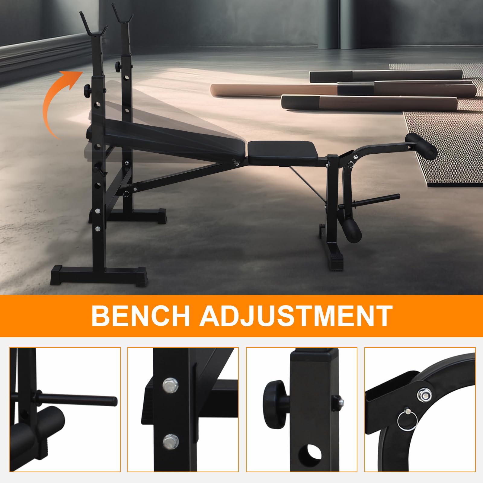 text Bench Press Set with Squat Rack