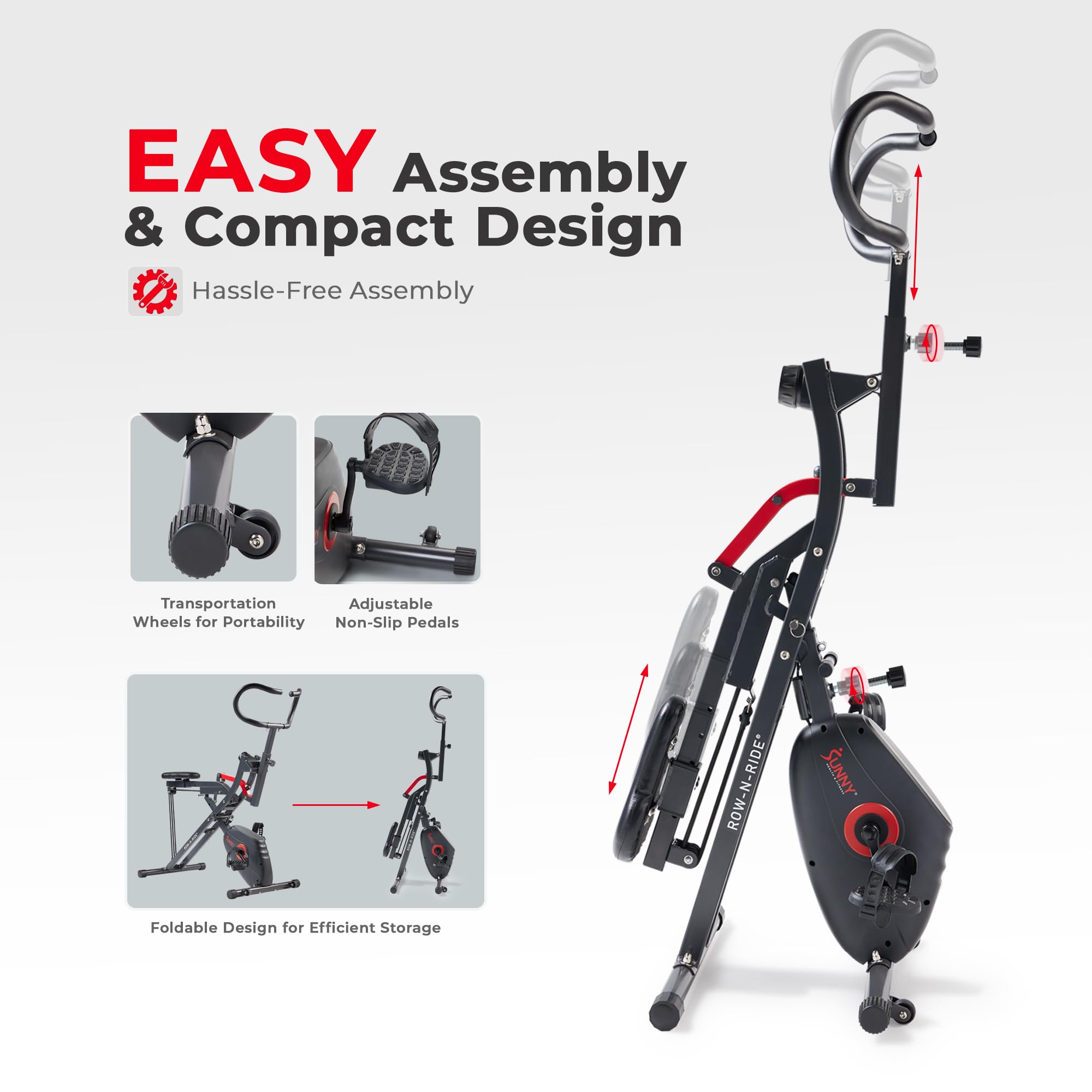 2-in-1 Exercise Bike & Rower