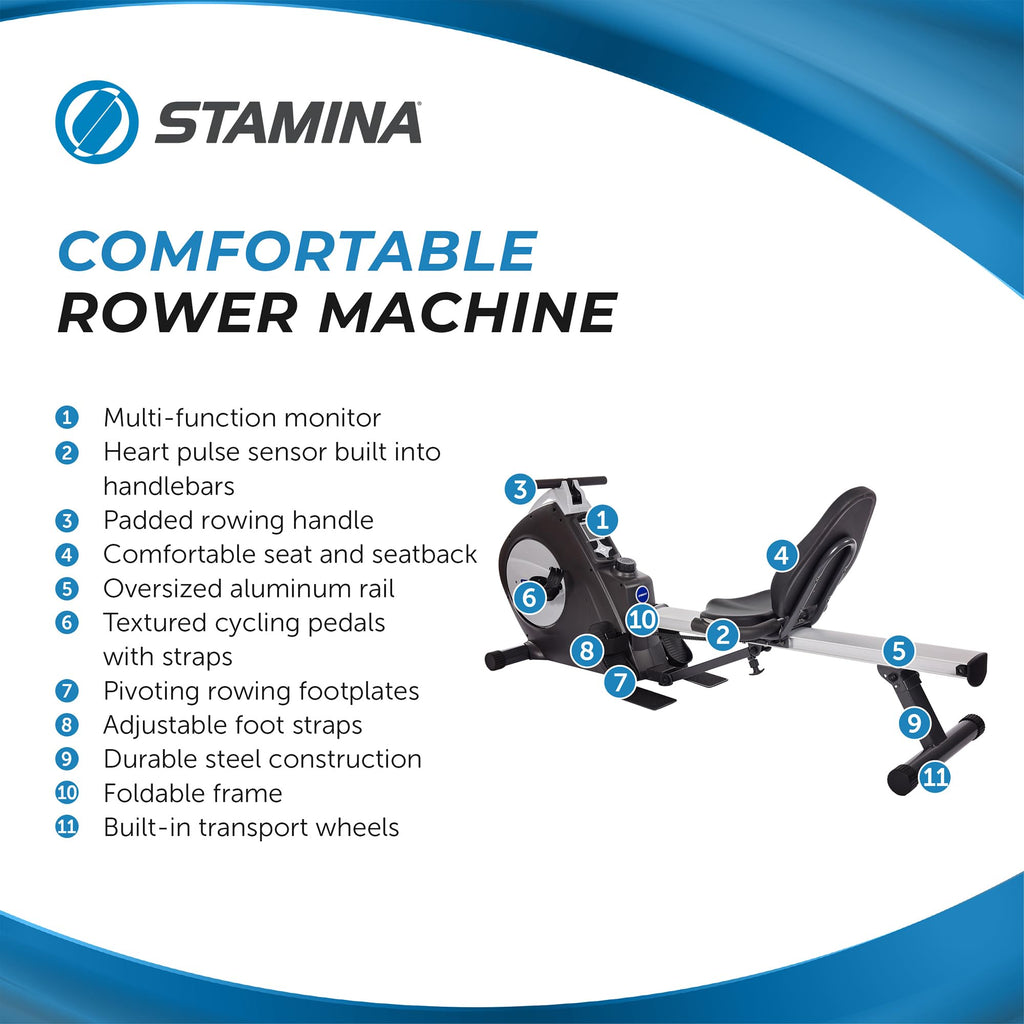 2-in-1 Recumbent Bike & Rower