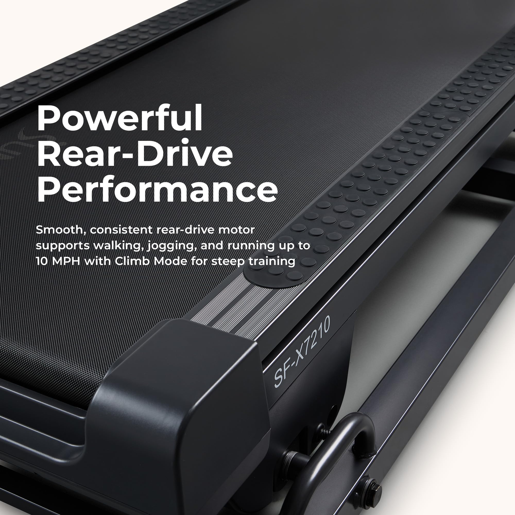 Sunny Health & Fitness Smart Treadmill Intensive Quiet Auto Incline/Decline