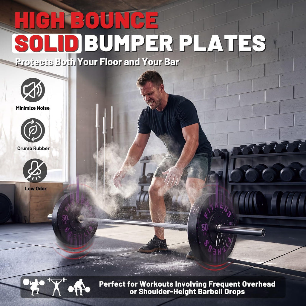 540LB Olympic Bumper Plate Set